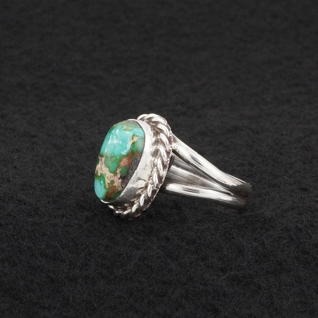 Antwone Brown Turquoise & Sterling Silver Ring Size Adj.