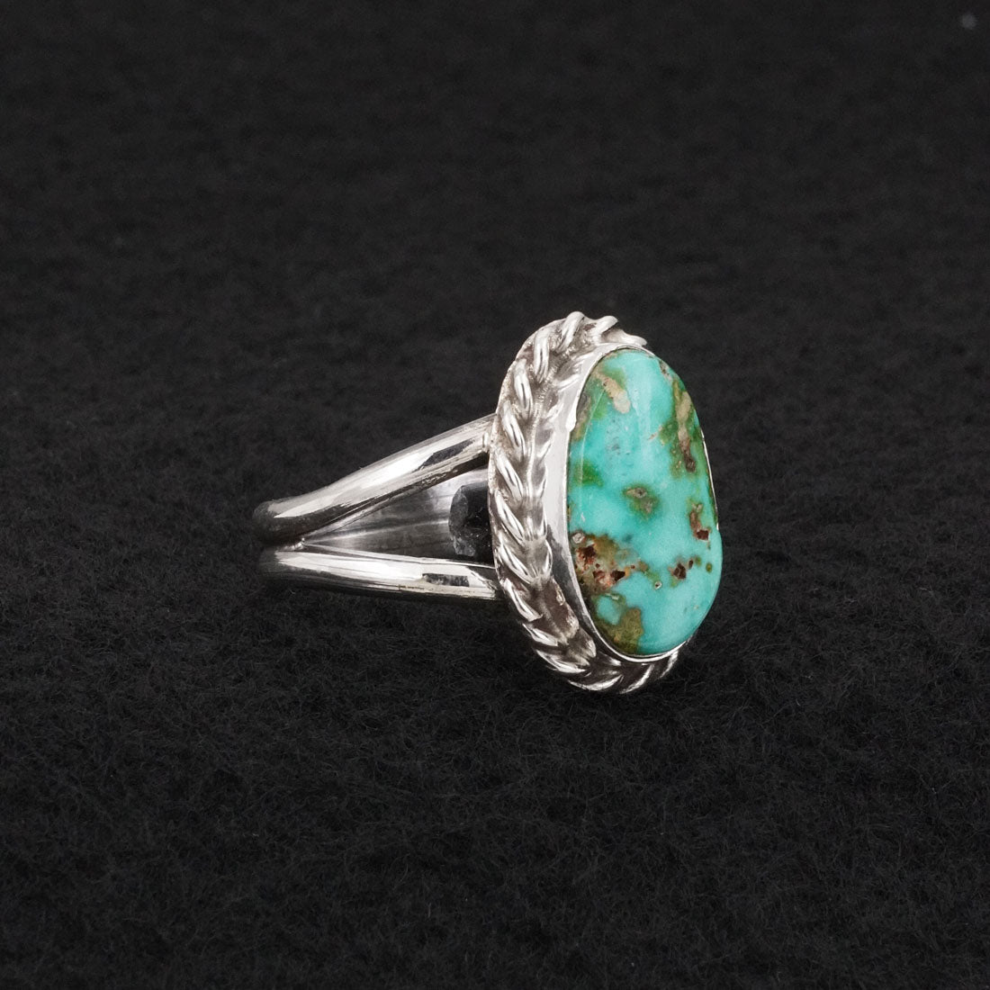 Antwone Brown Turquoise & Sterling Silver Ring Size Adj.