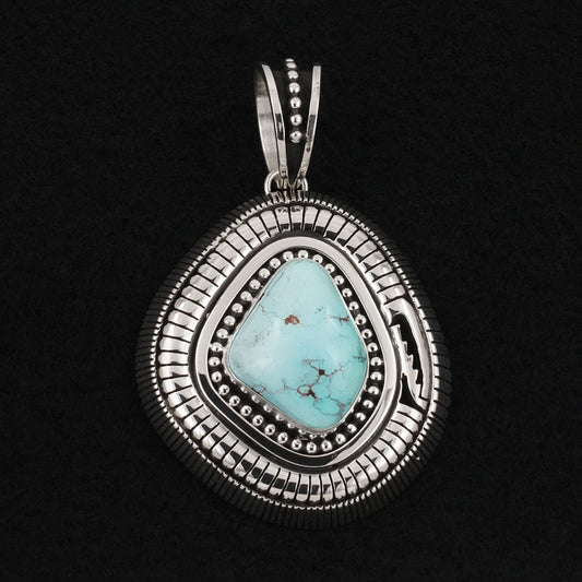 Jonathan Nez Turquoise & Sterling Silver Pendant