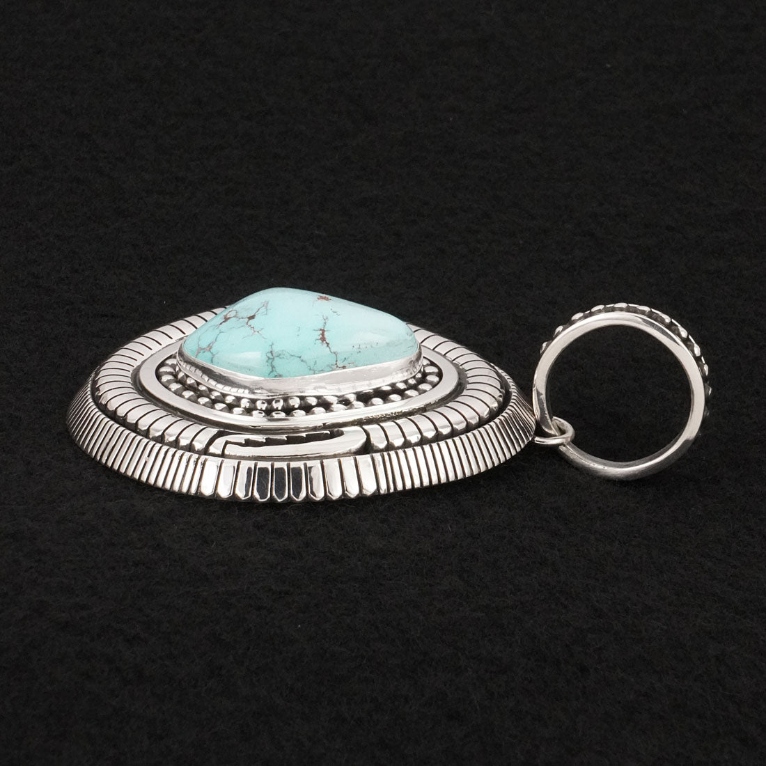 Jonathan Nez Turquoise & Sterling Silver Pendant