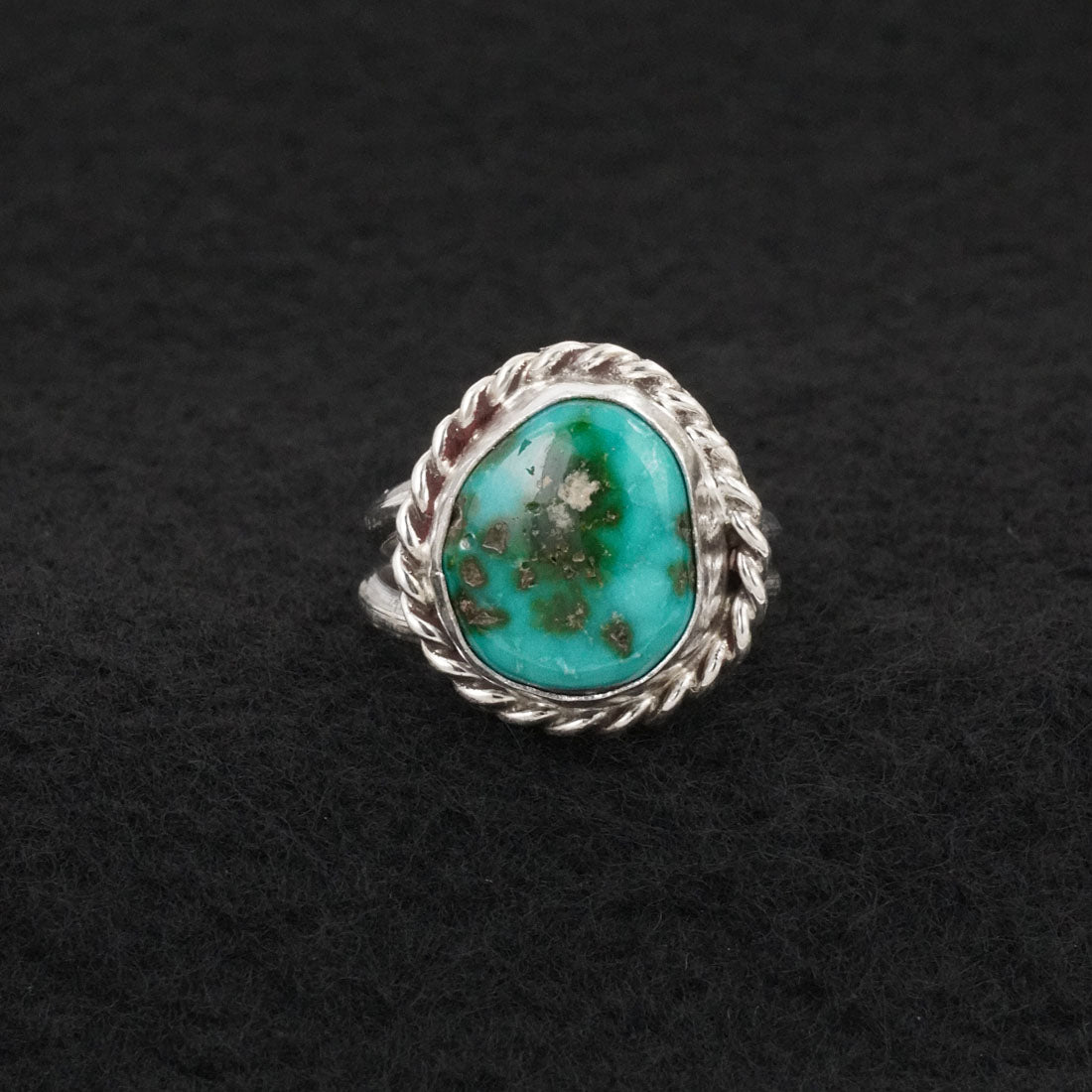 Antwone Brown Turquoise & Sterling Silver Ring Size Adj.