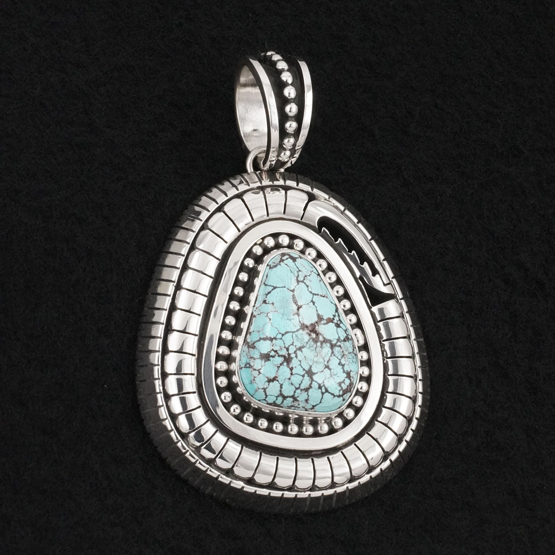 Jonathan Nez Turquoise & Sterling Silver Pendant