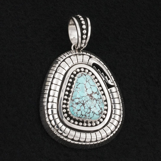 Jonathan Nez Turquoise & Sterling Silver Pendant