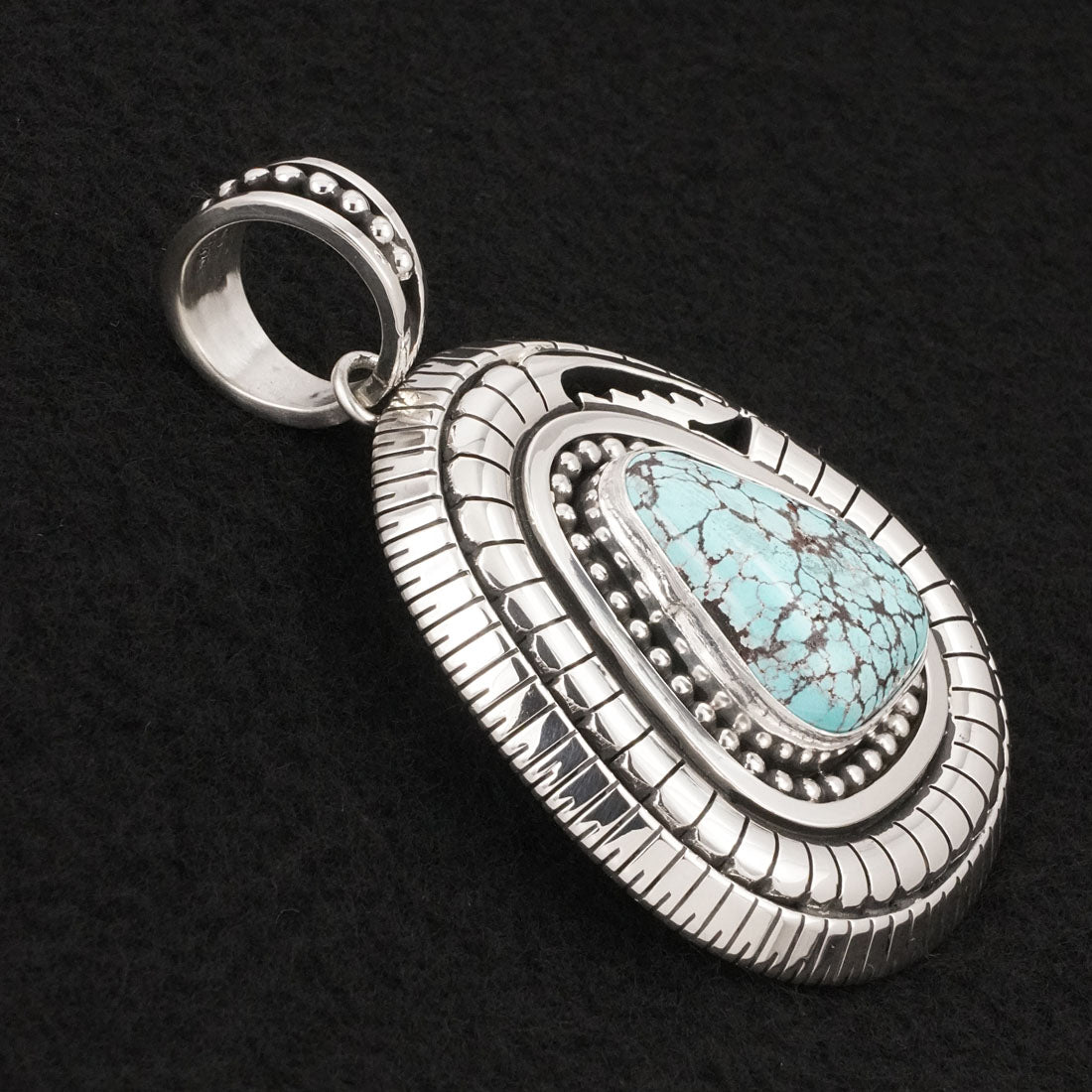 Jonathan Nez Turquoise & Sterling Silver Pendant