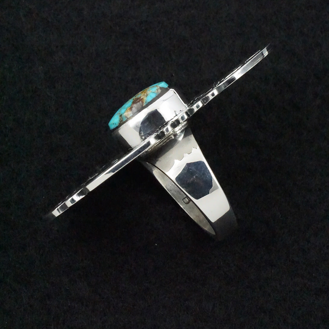 Marita Benally Turquoise & Sterling Silver Ring Size 7