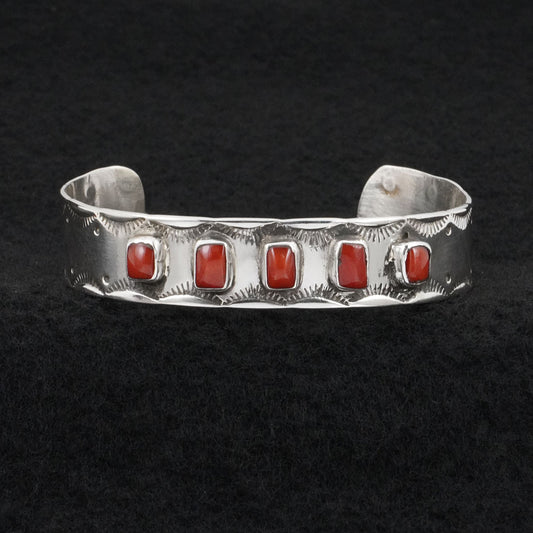 Priscilla Reeder Coral & Sterling Silver Bracelet