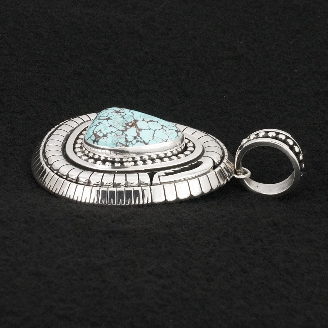 Jonathan Nez Turquoise & Sterling Silver Pendant