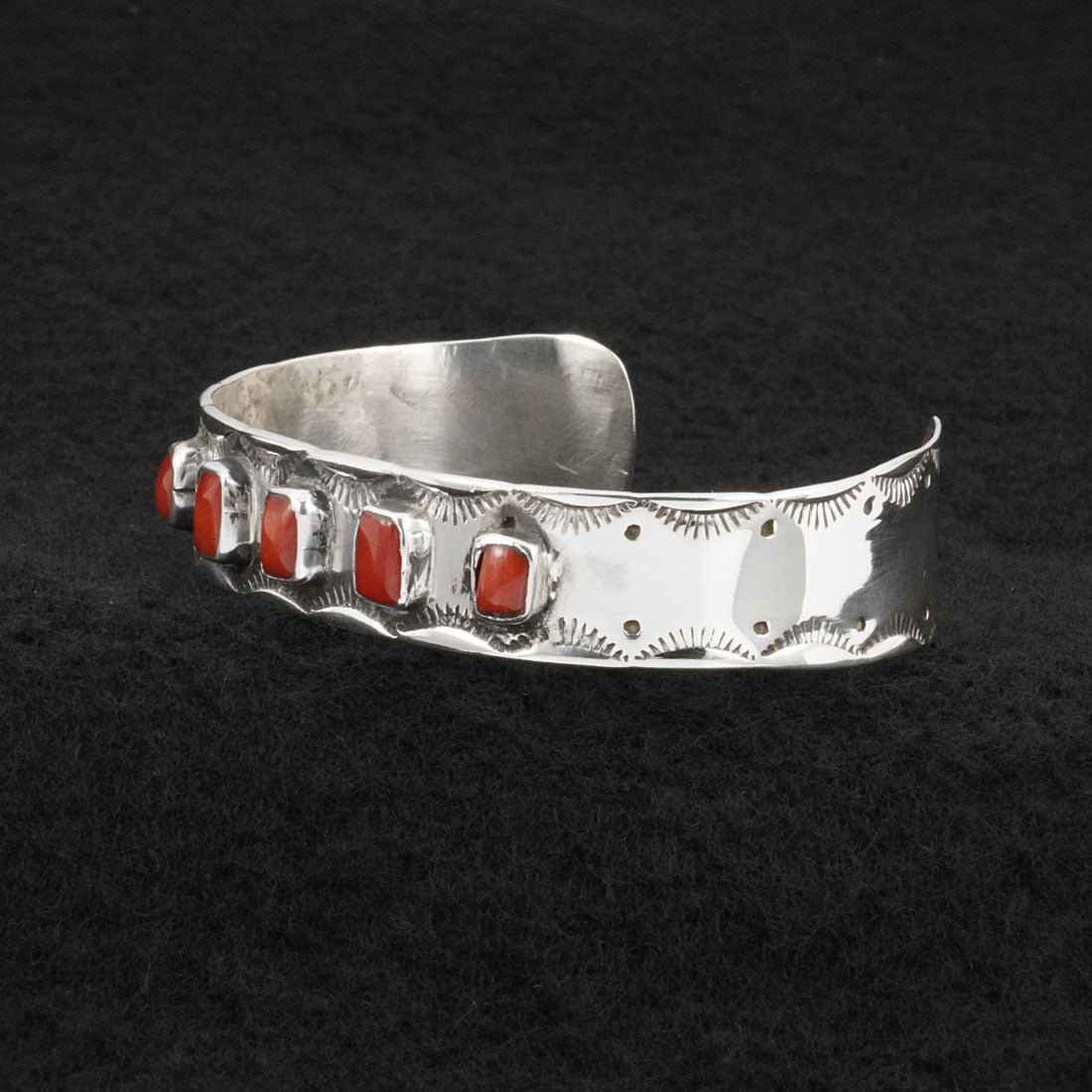 Priscilla Reeder Coral & Sterling Silver Bracelet