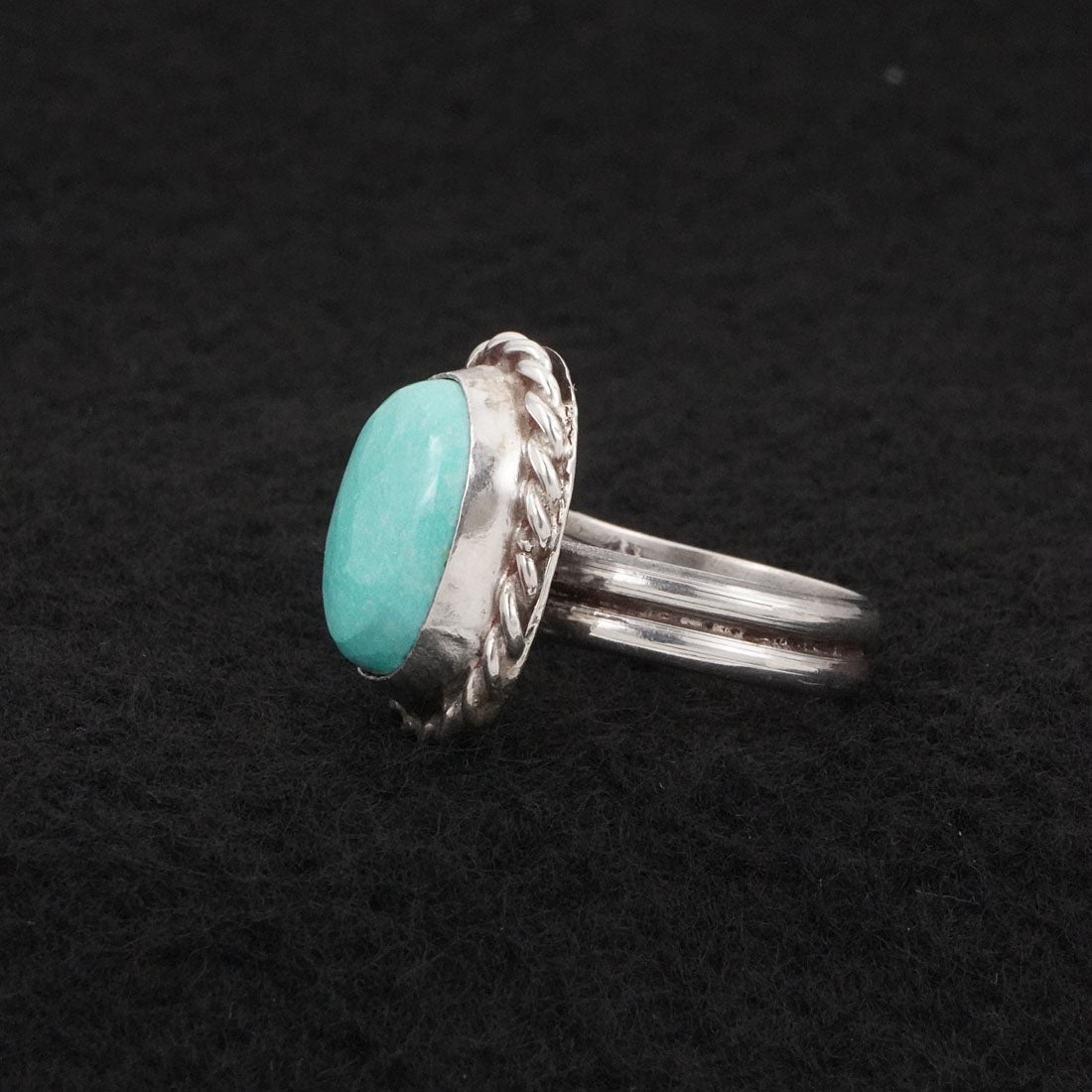 Antwone Brown Turquoise & Sterling Silver Ring Size Adj.