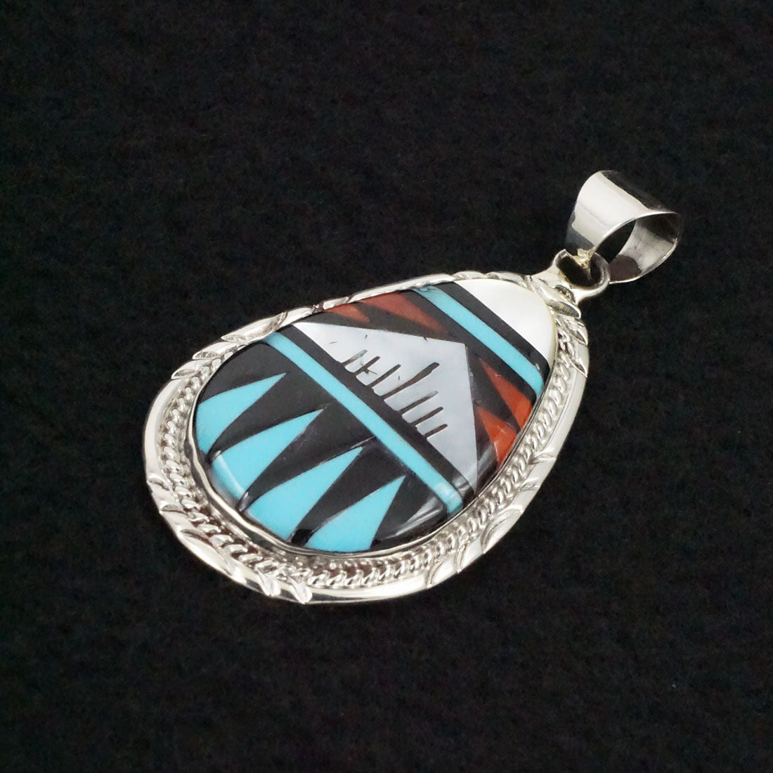 Gladys Lamy Multi Stone & Sterling Silver Pendant