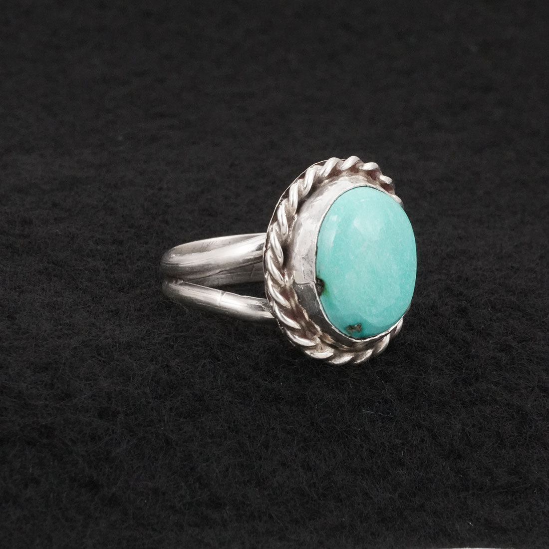 Antwone Brown Turquoise & Sterling Silver Ring Size Adj.