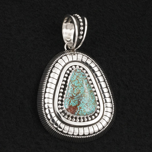 Jonathan Nez Turquoise & Sterling Silver Pendant