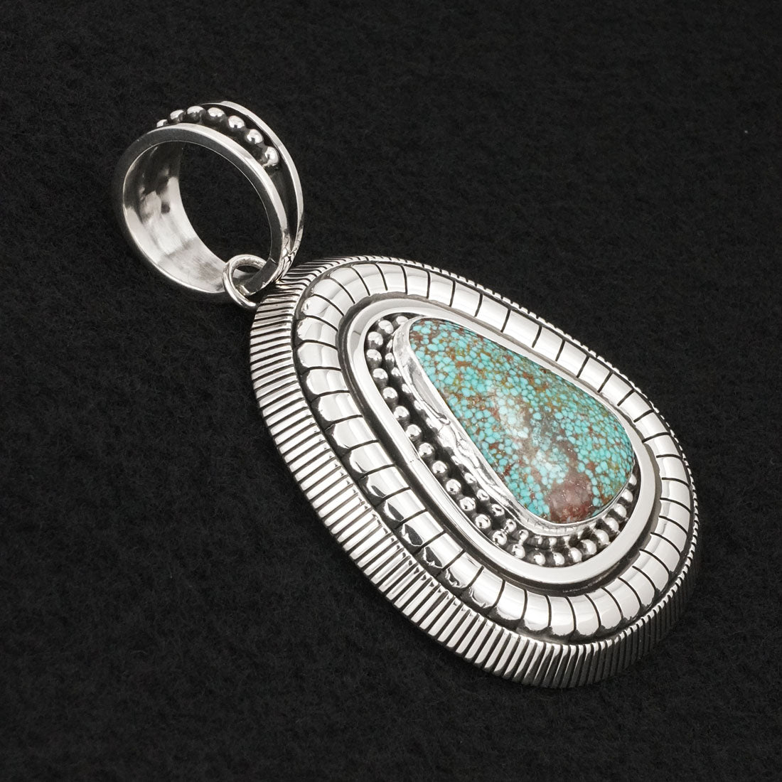 Jonathan Nez Turquoise & Sterling Silver Pendant
