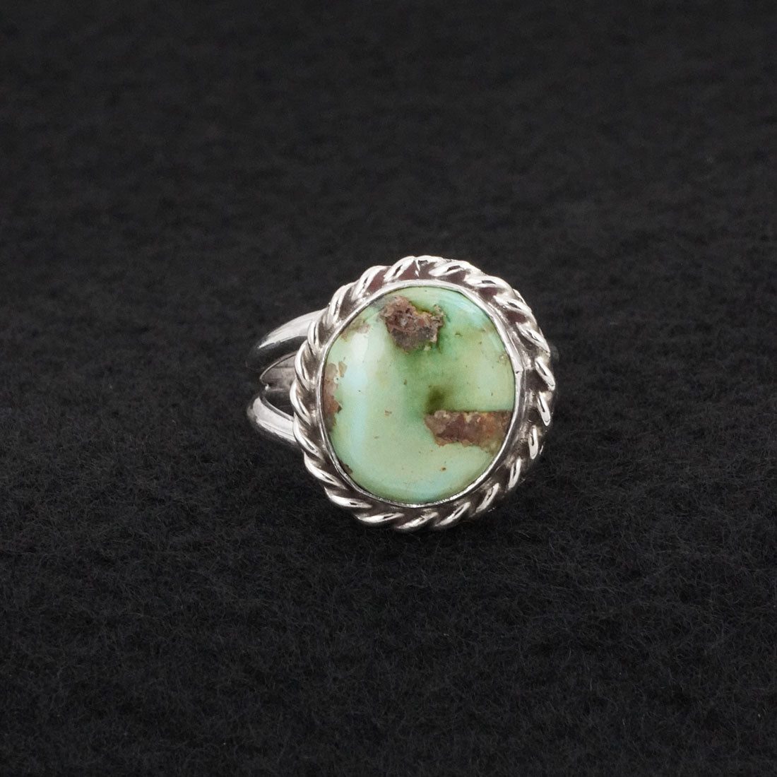 Antwone Brown Turquoise & Sterling Silver Ring Size Adj.