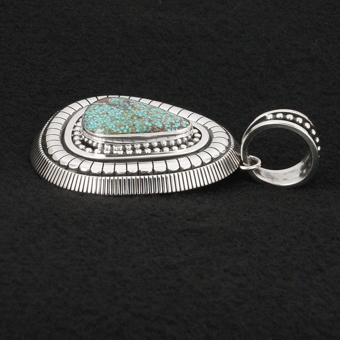 Jonathan Nez Turquoise & Sterling Silver Pendant
