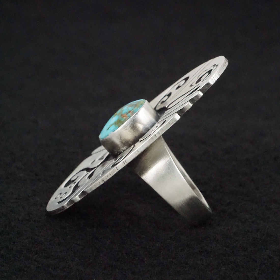 Marita Benally Turquoise & Sterling Silver Ring Size 9