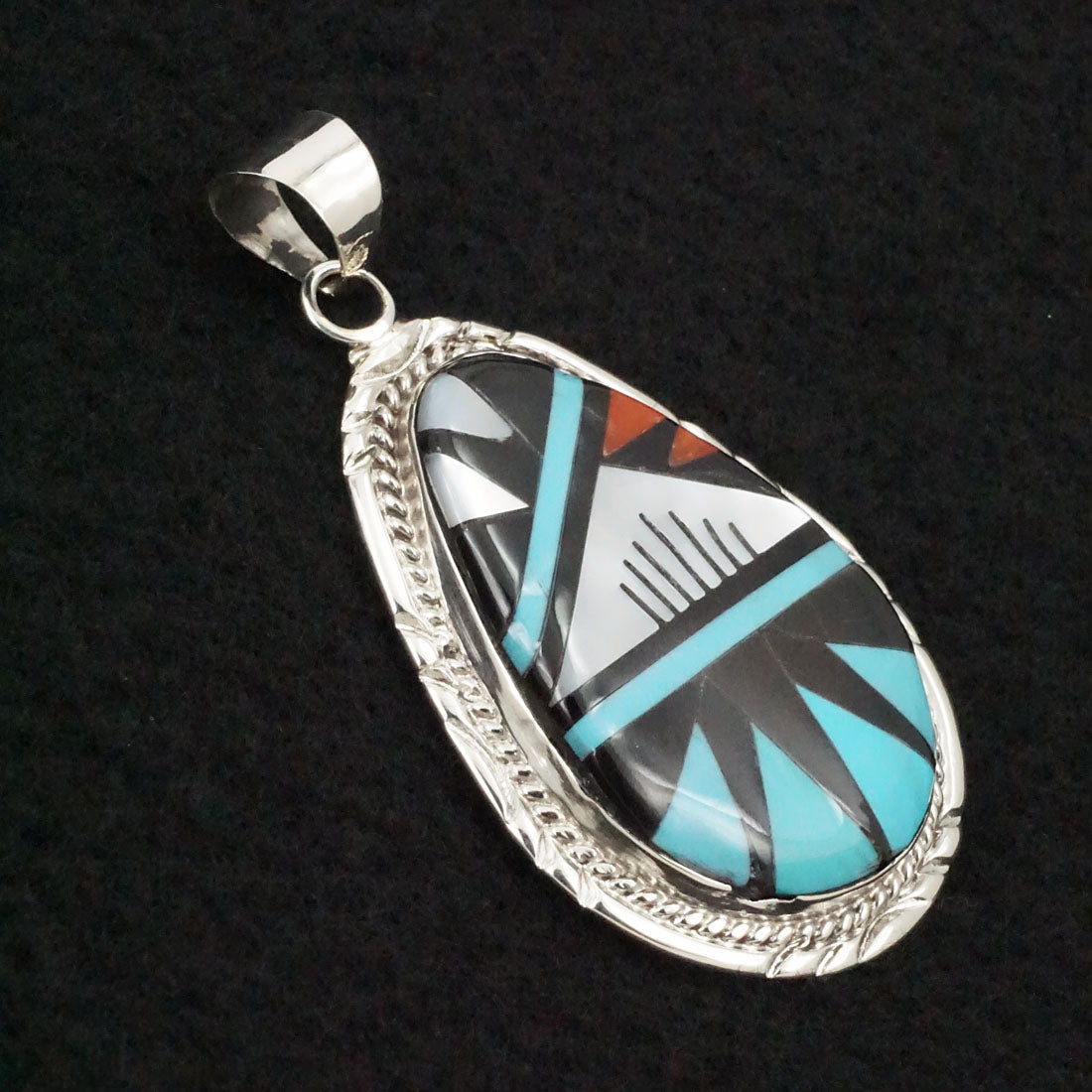 Gladys Lamy Multi Stone & Sterling Silver Pendant