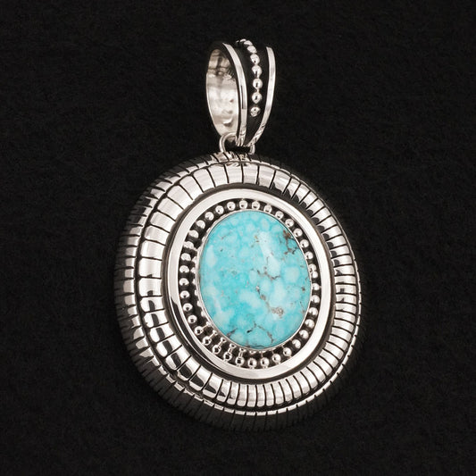 Jonathan Nez Turquoise & Sterling Silver Pendant