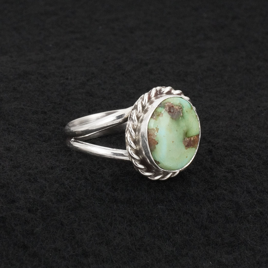 Antwone Brown Turquoise & Sterling Silver Ring Size Adj.