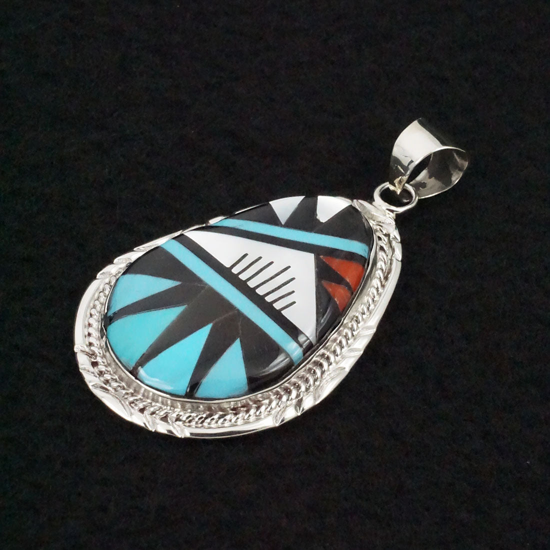 Gladys Lamy Multi Stone & Sterling Silver Pendant