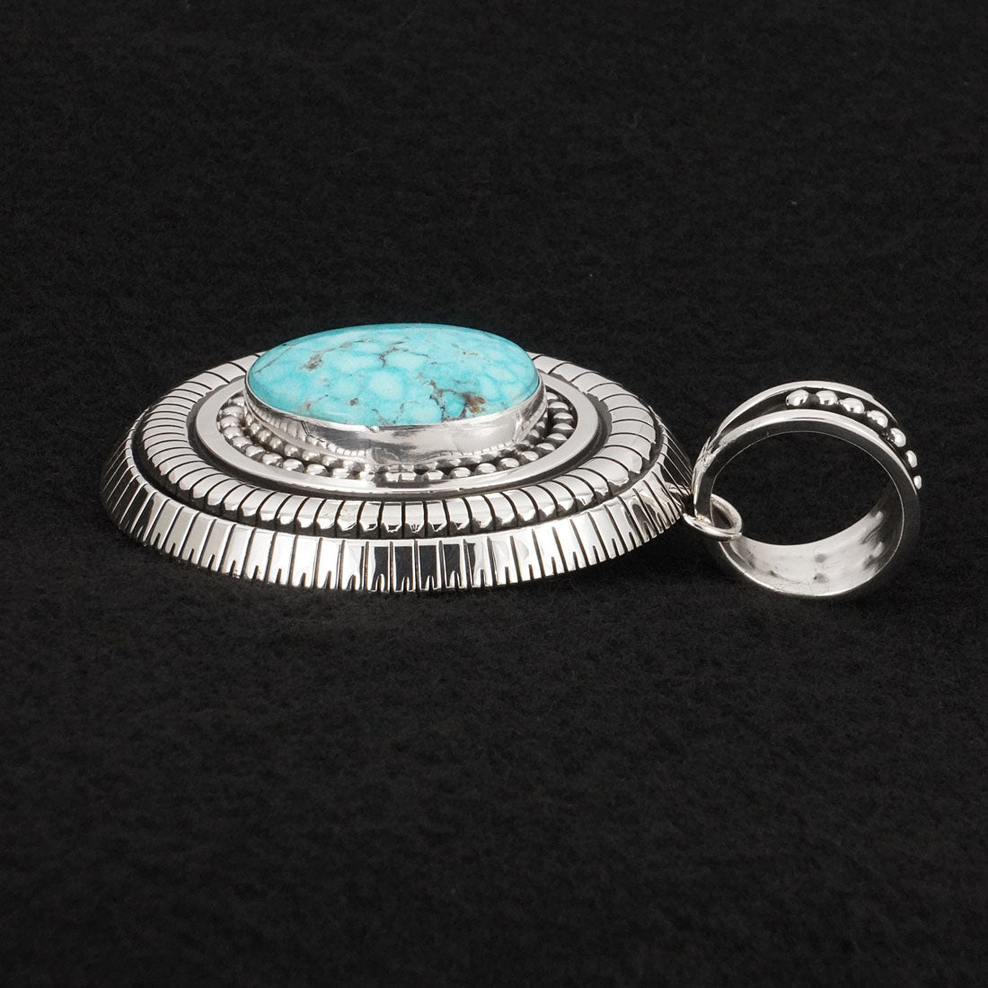 Jonathan Nez Turquoise & Sterling Silver Pendant