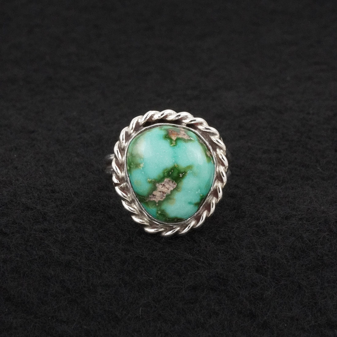 Antwone Brown Turquoise & Sterling Silver Ring Size Adj.