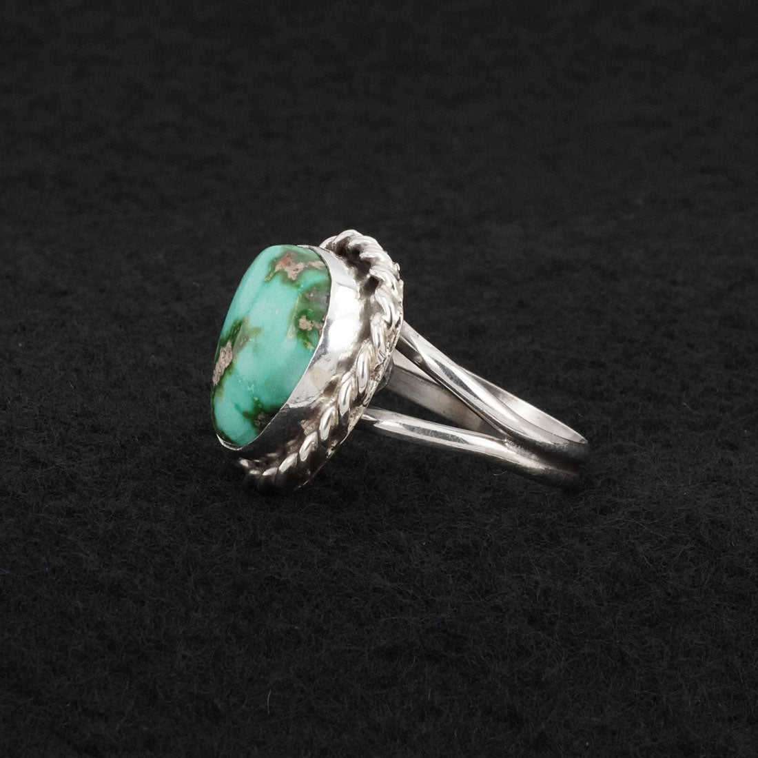 Antwone Brown Turquoise & Sterling Silver Ring Size Adj.