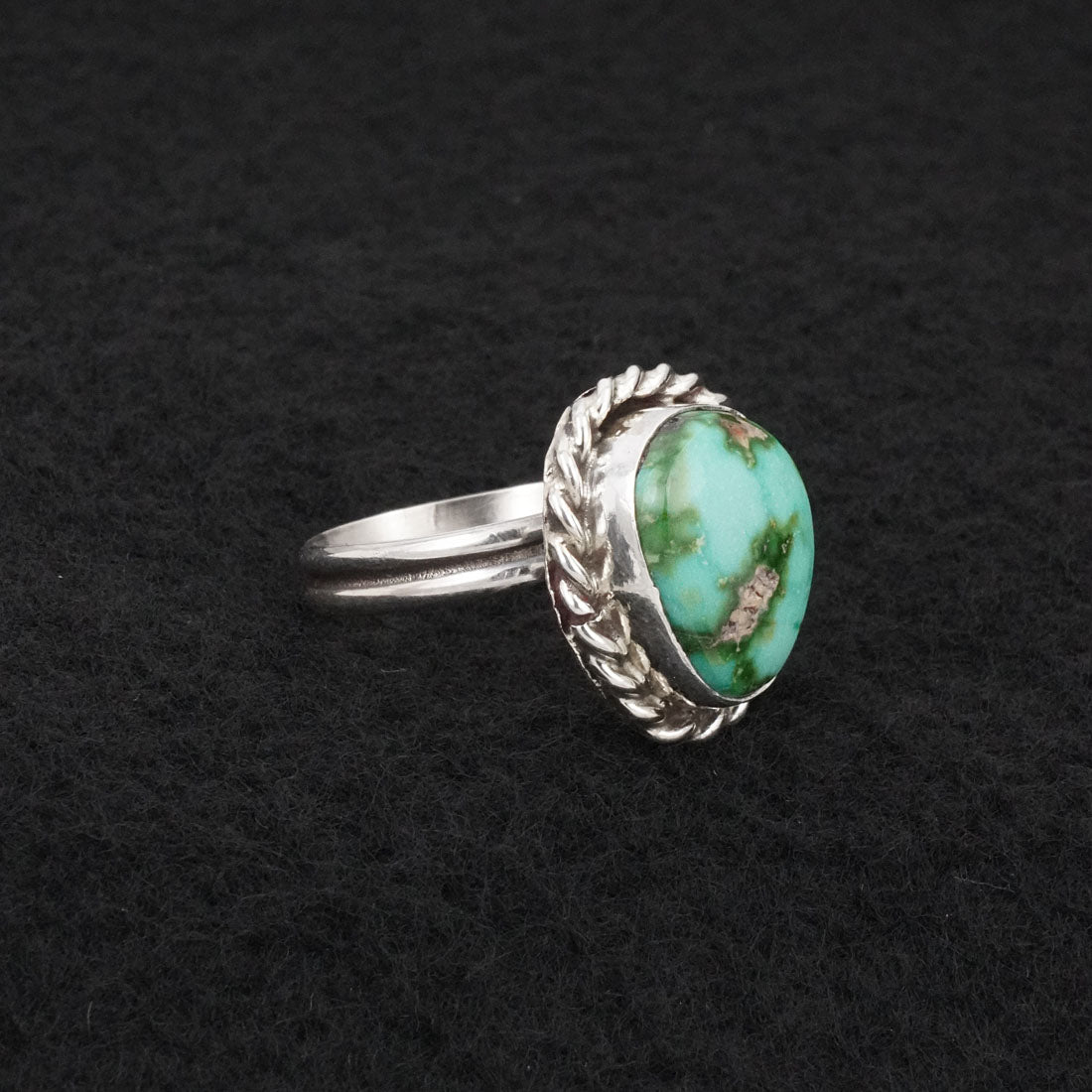 Antwone Brown Turquoise & Sterling Silver Ring Size Adj.