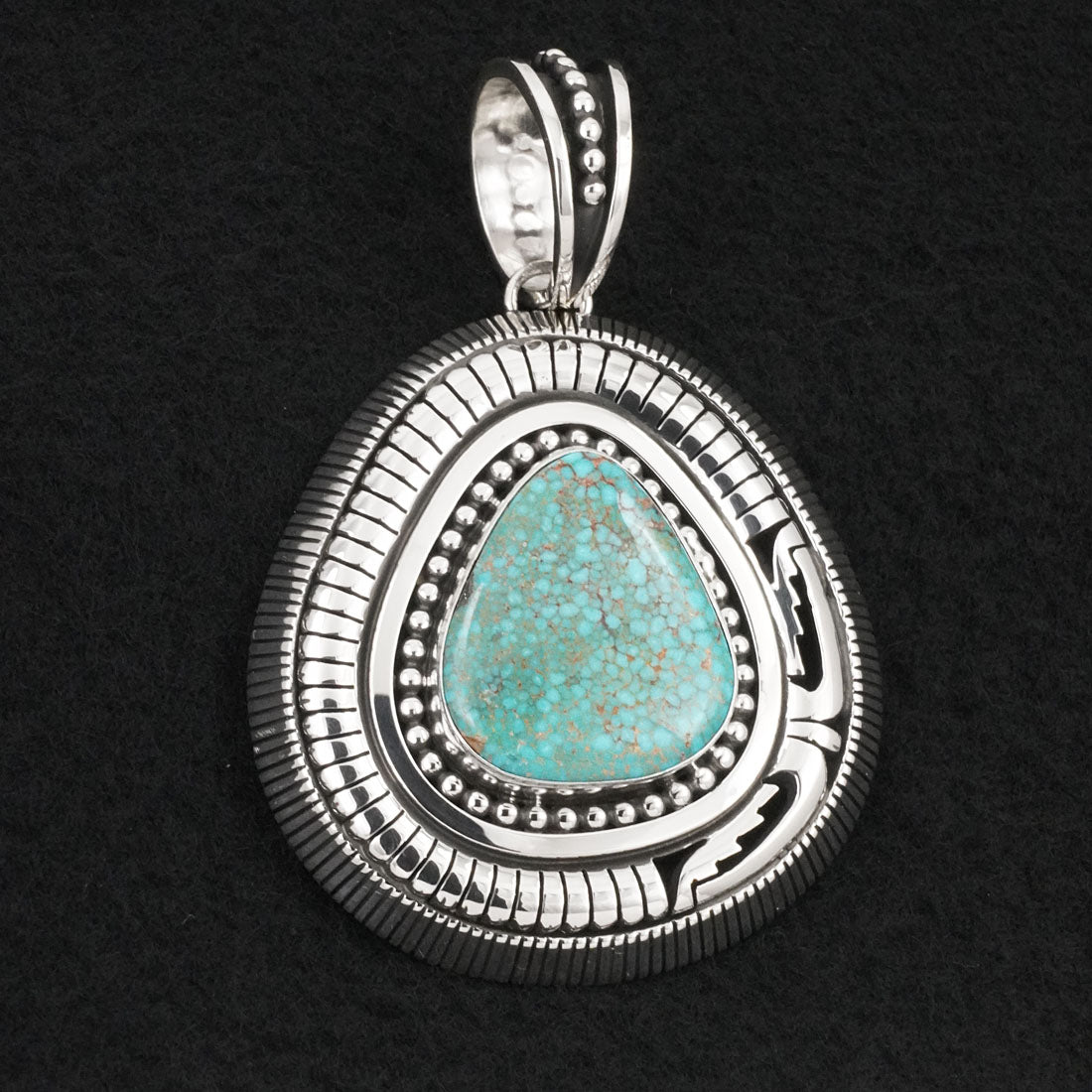 Jonathan Nez Turquoise & Sterling Silver Pendant