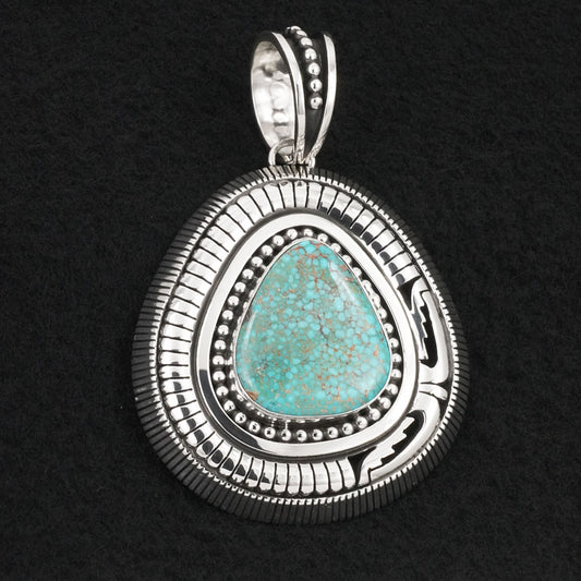Jonathan Nez Turquoise & Sterling Silver Pendant