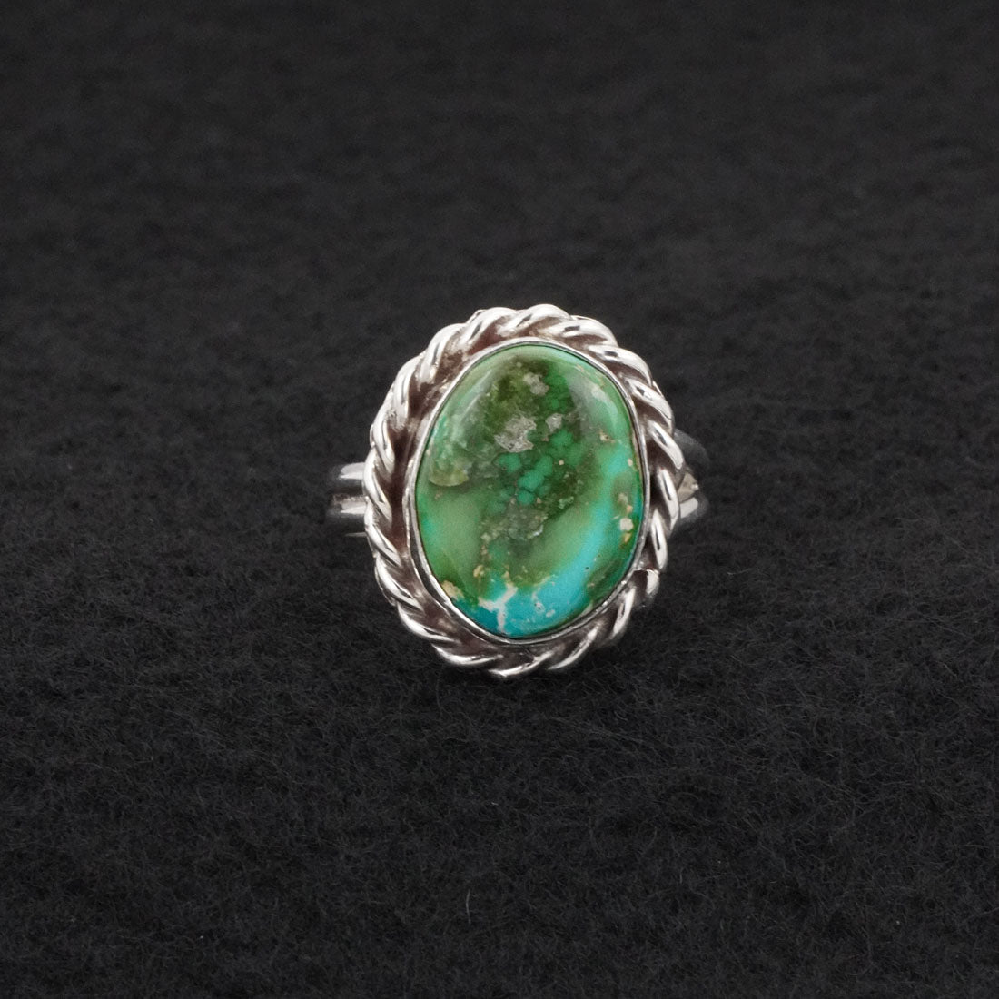 Antwone Brown Turquoise & Sterling Silver Ring Size Adj.