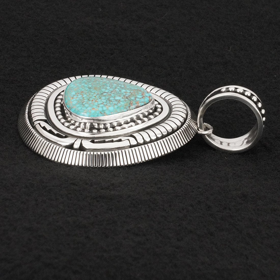 Jonathan Nez Turquoise & Sterling Silver Pendant