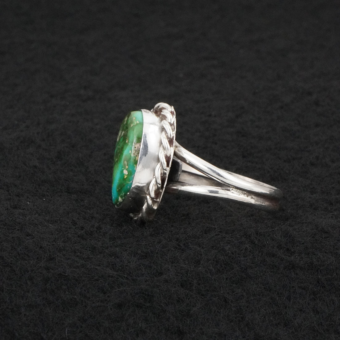 Antwone Brown Turquoise & Sterling Silver Ring Size Adj.