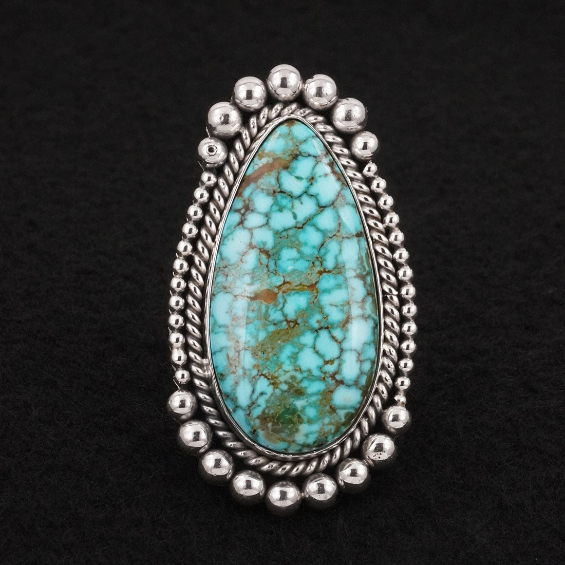 Michael Calladitto Turquoise & Sterling Silver Ring Size 8.5