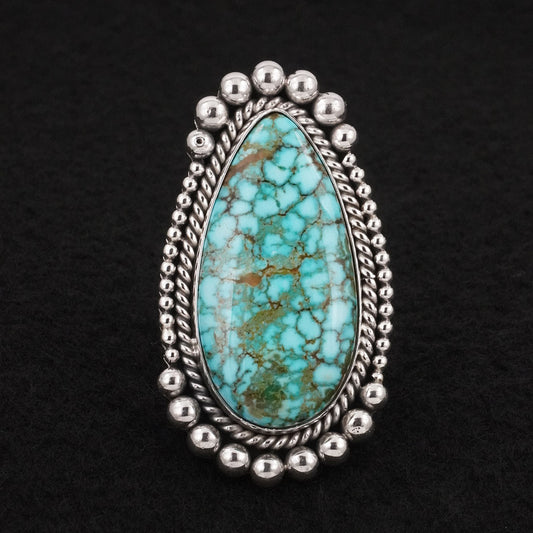 Michael Calladitto Turquoise & Sterling Silver Ring Size 8.5