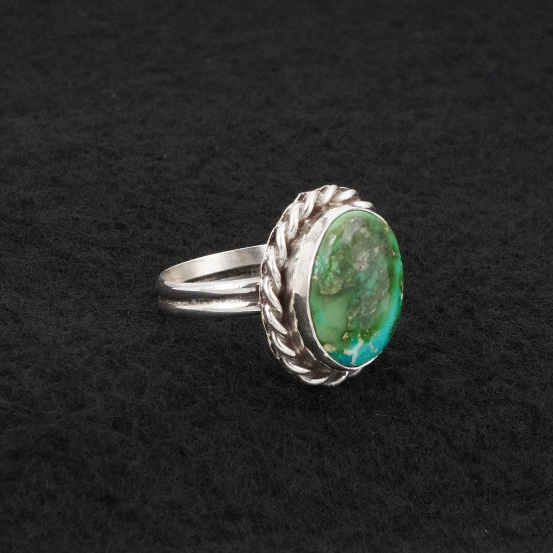 Antwone Brown Turquoise & Sterling Silver Ring Size Adj.