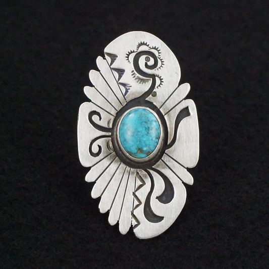 Marita Benally Turquoise & Sterling Silver Ring Size 8