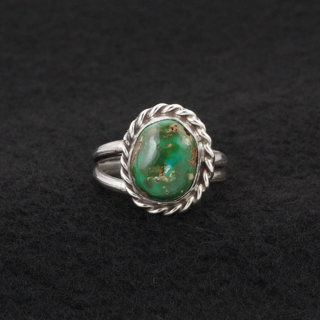 Antwone Brown Turquoise & Sterling Silver Ring Size Adj.