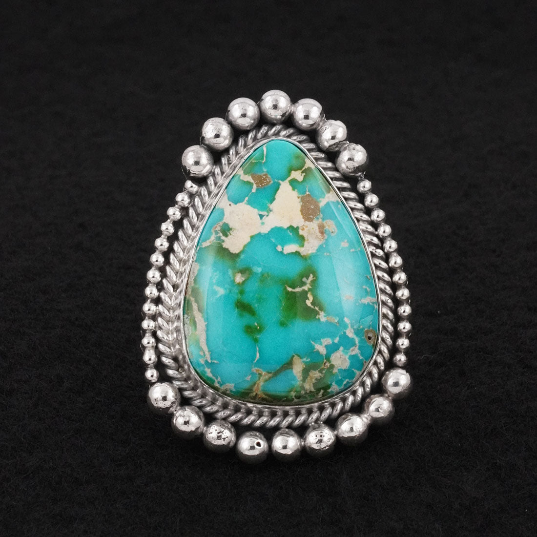 Michael Calladitto Turquoise & Sterling Silver Ring Size 9.5