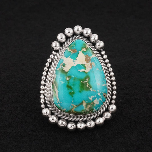 Michael Calladitto Turquoise & Sterling Silver Ring Size 9.5
