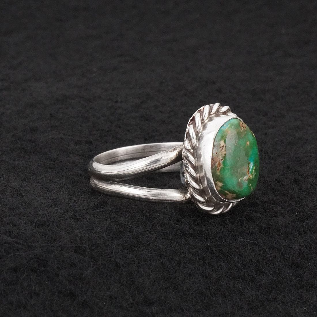 Antwone Brown Turquoise & Sterling Silver Ring Size Adj.