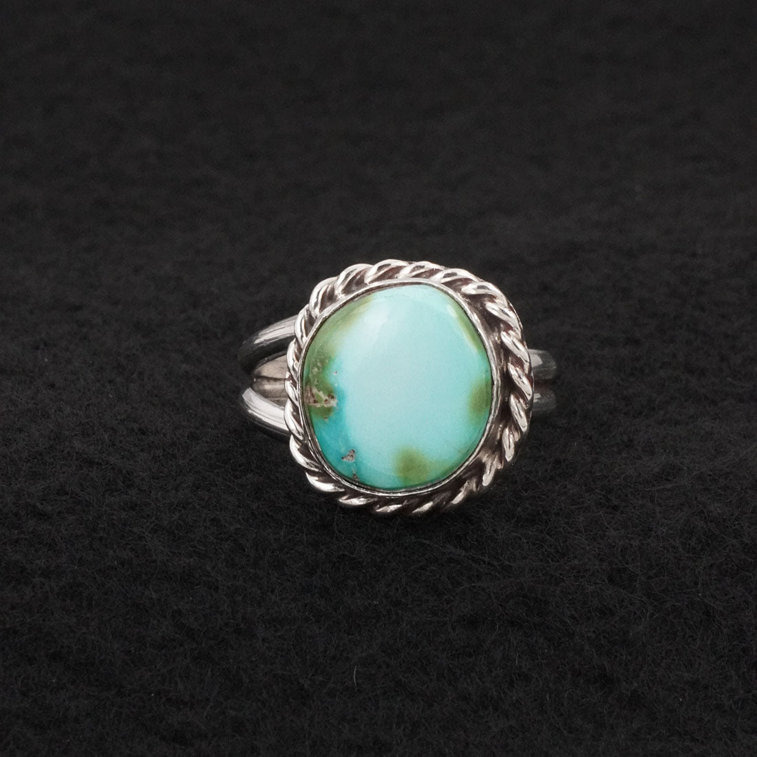 Antwone Brown Turquoise & Sterling Silver Ring Size Adj.