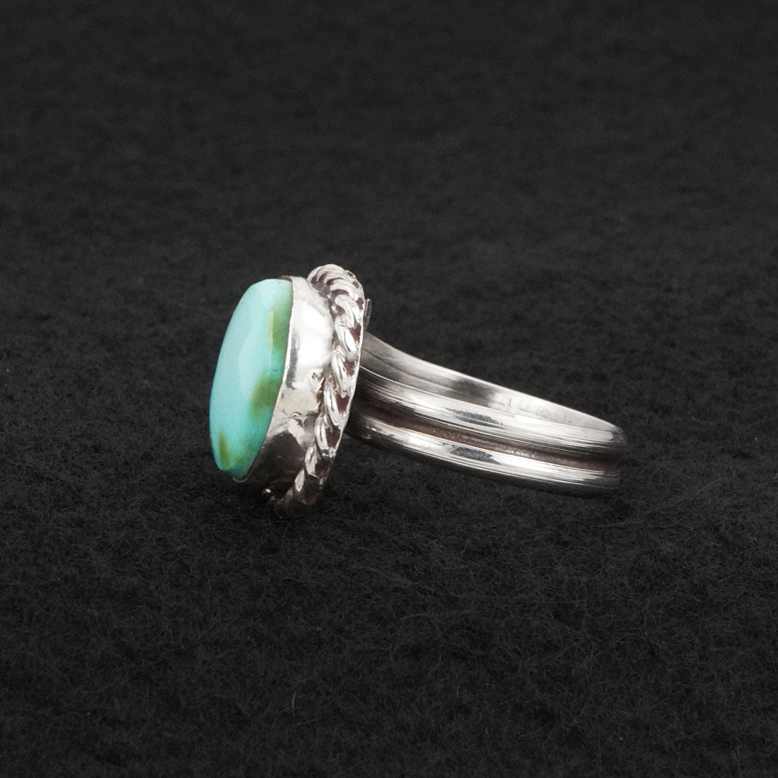 Antwone Brown Turquoise & Sterling Silver Ring Size Adj.