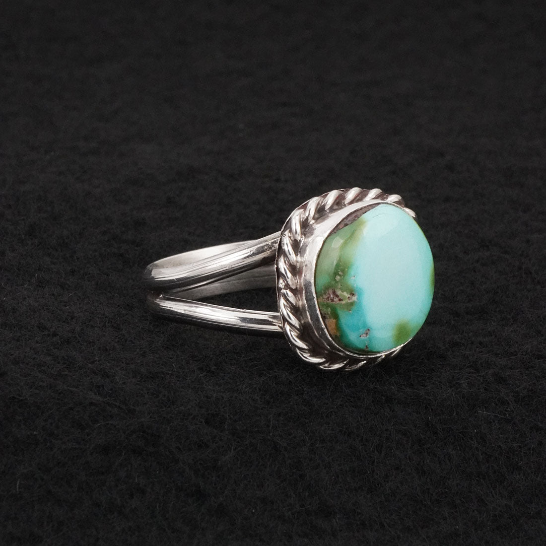 Antwone Brown Turquoise & Sterling Silver Ring Size Adj.