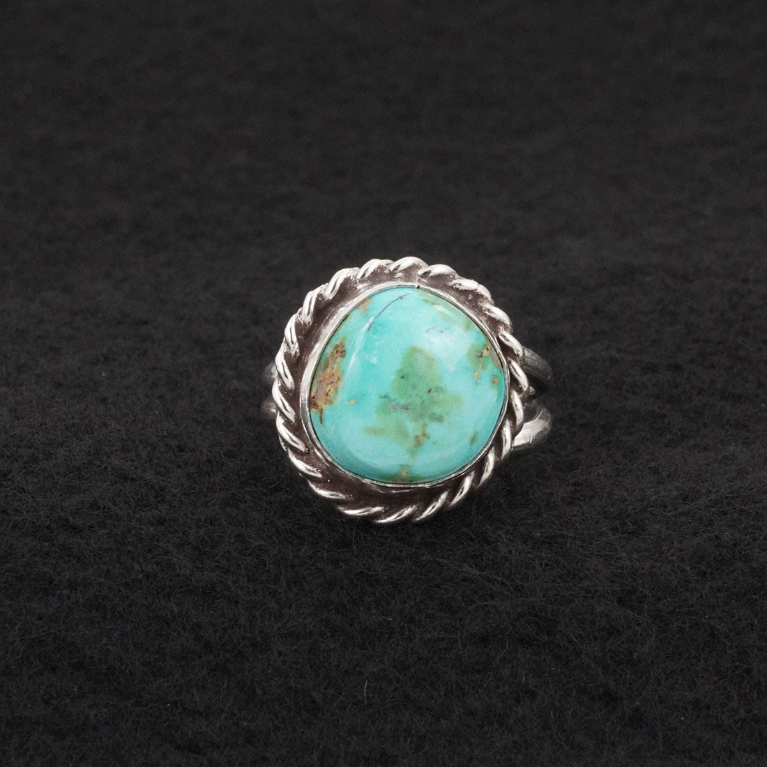 Antwone Brown Turquoise & Sterling Silver Ring Size Adj.