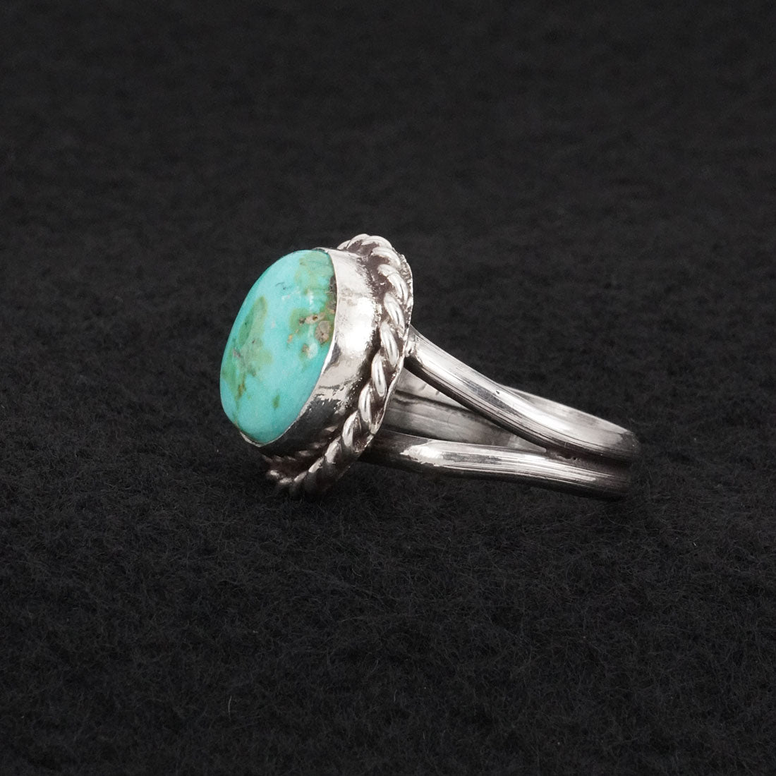 Antwone Brown Turquoise & Sterling Silver Ring Size Adj.