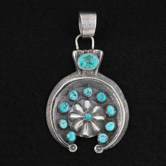 Delbert Arviso Turquoise & Sterling Silver Pendant
