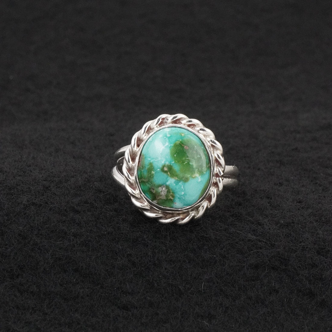 Antwone Brown Turquoise & Sterling Silver Ring Size Adj.