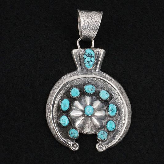 Delbert Arviso Turquoise & Sterling Silver Pendant