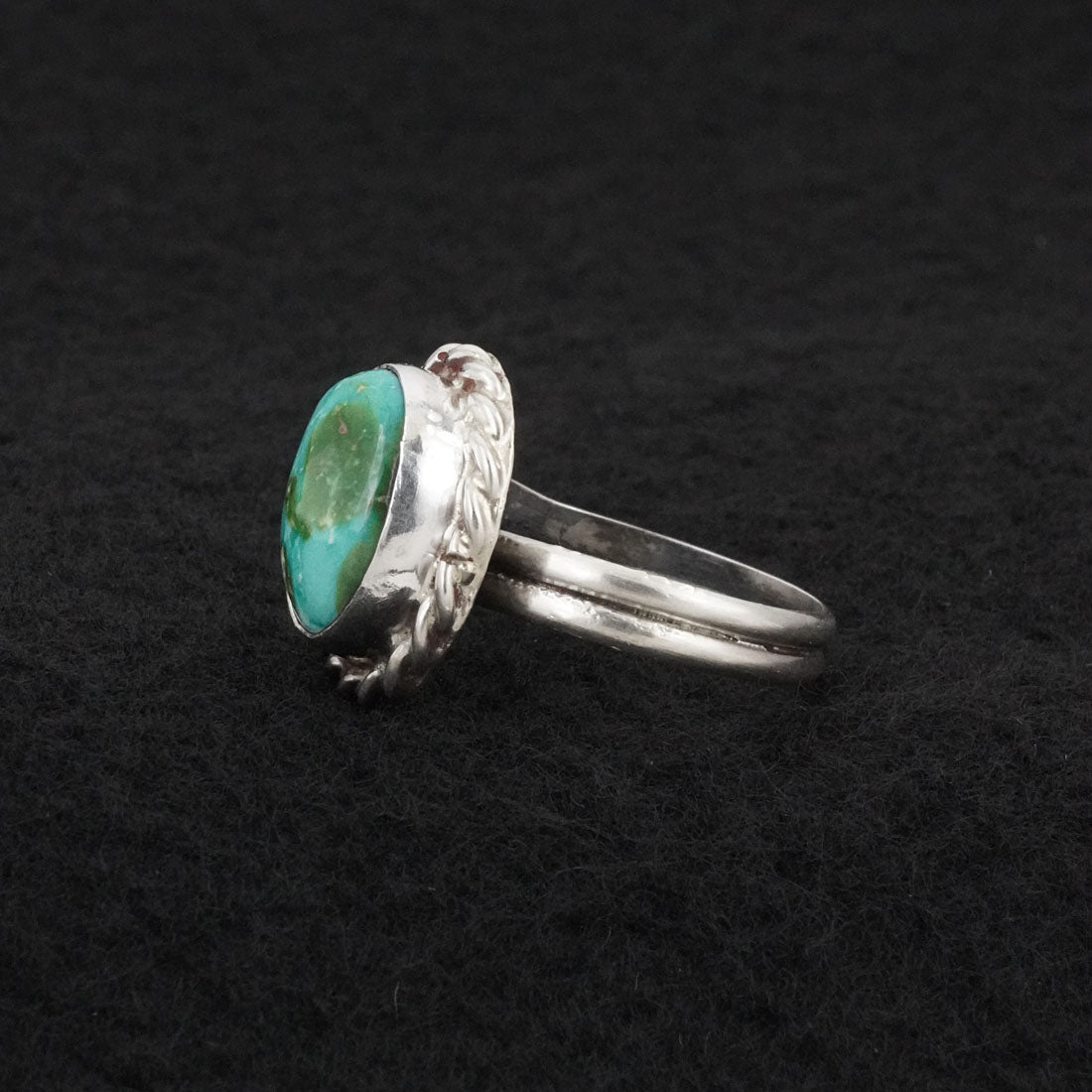 Antwone Brown Turquoise & Sterling Silver Ring Size Adj.
